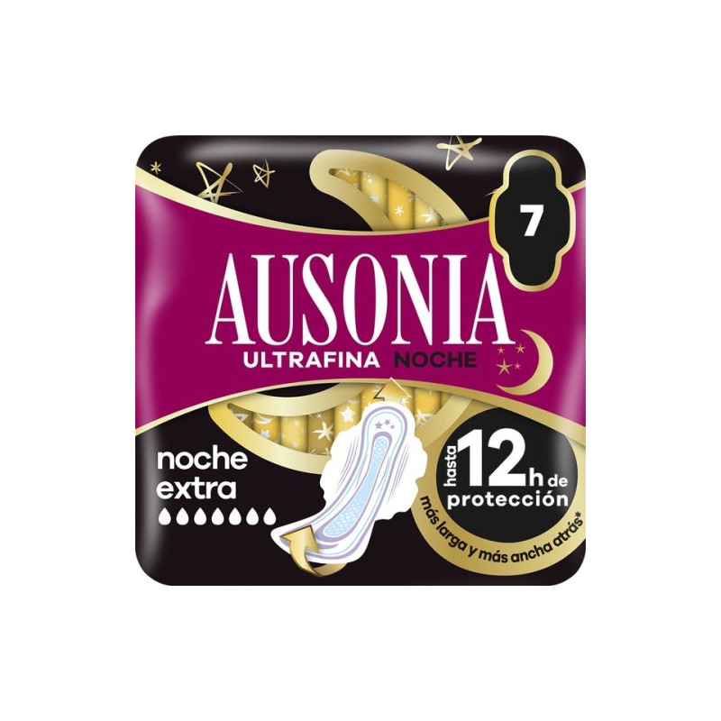 Ausonia Air Dry Noche Alas Extra (7 Ud)