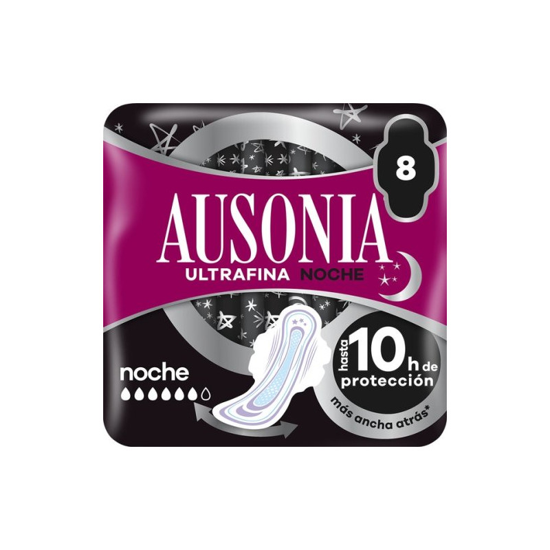 Ausonia Compresas Air Dry Noche Ultrafina Alas (8)