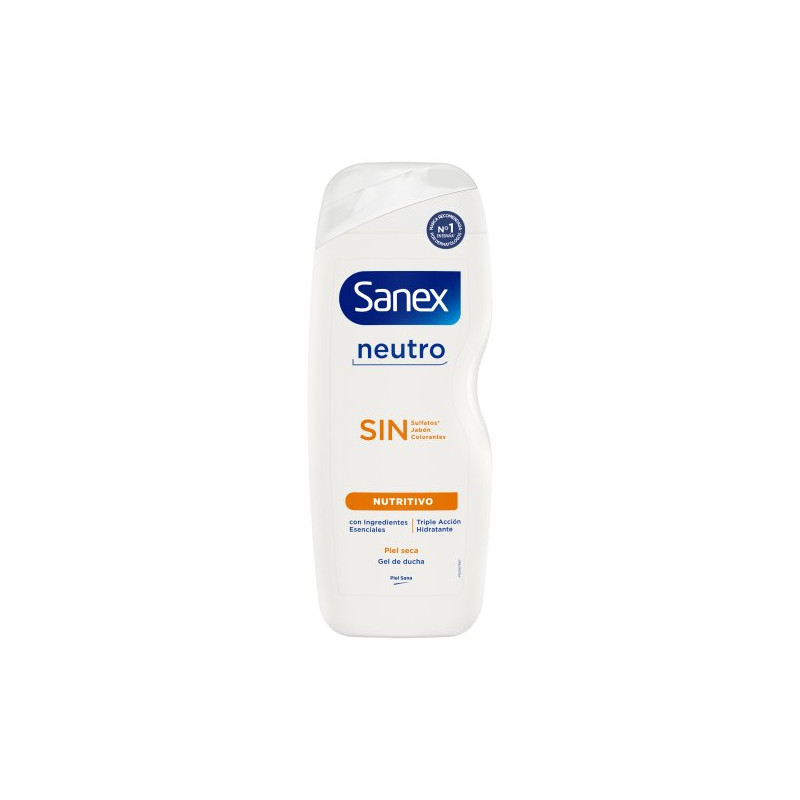 Sanex Gel 600 ml Neutro  Nutritivo Piel Seca 