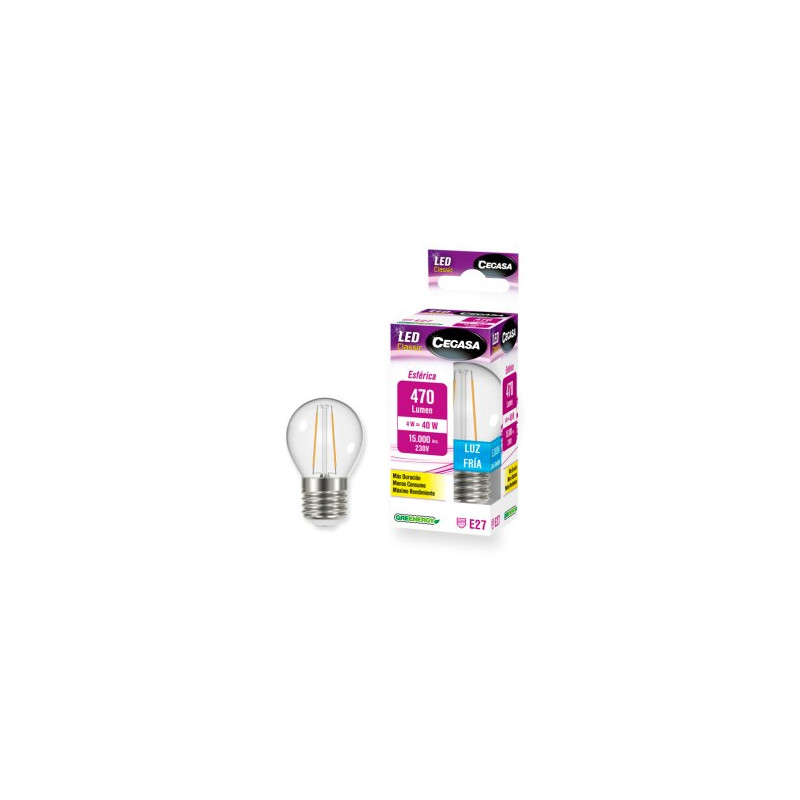 Cegasa Led Clas. Esf. 4W E27 (B1) Fria