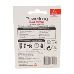 Powerking 2 Pila Alcalina Lr-14 C 