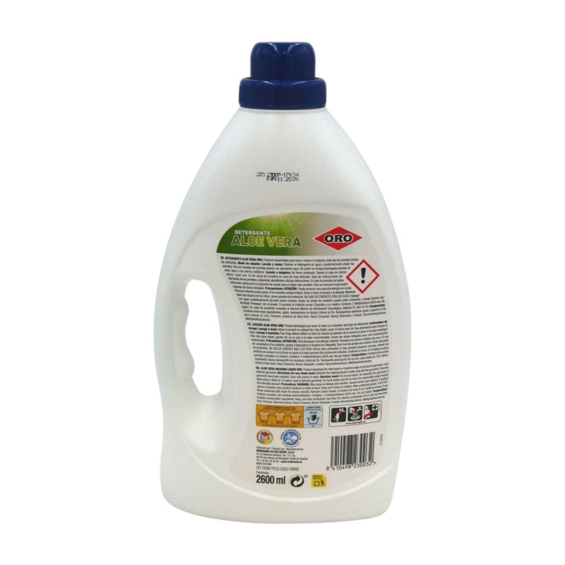 Oro Detergente Liquido 3 Lt Aloe Vera (40D)