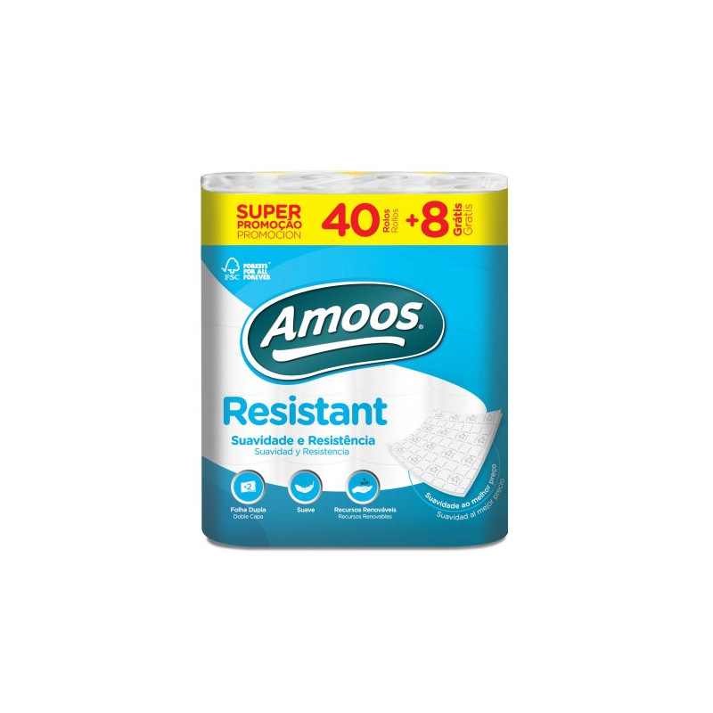 Amoos Papel Hig. Resitant 13M 2C (40+8)