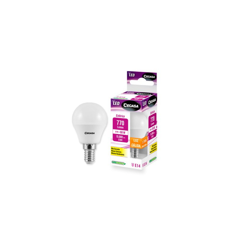 Cegasa Led Esferic 8W E14 Cali (B1)