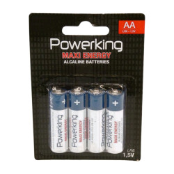 Powerking Pila Alcalina Tipo Aa Blis. 4 Ud
