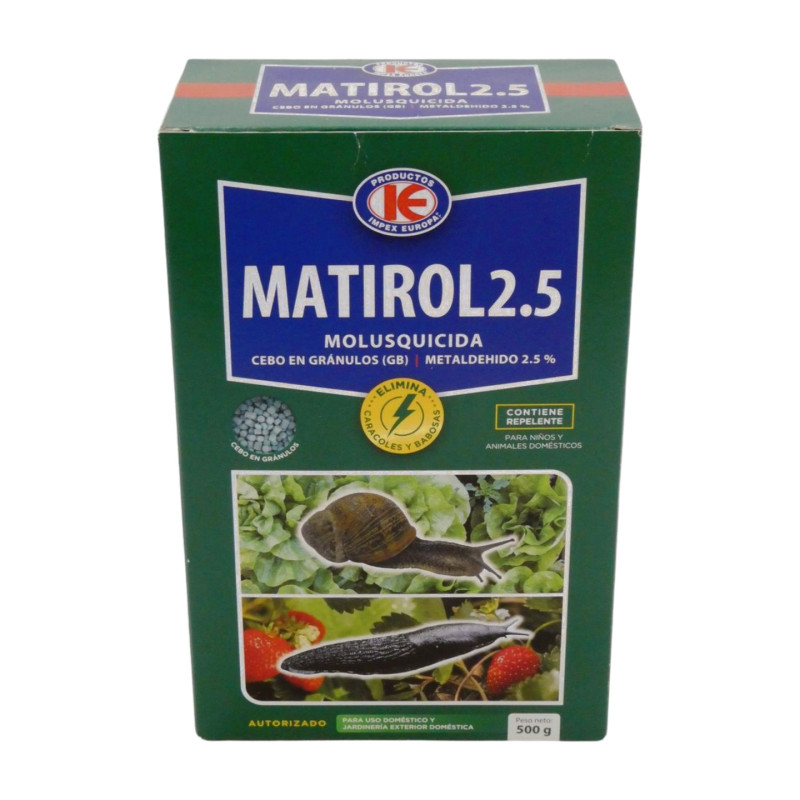 Matirol Anti Caracoles Y Babosas Granulado 500 Gr 
