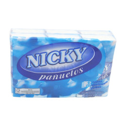 Nicky Pañuelo (6 Ud.) 3 Capas Blanco