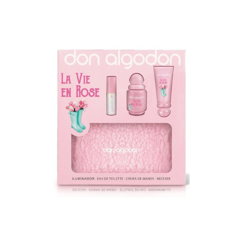 Don Algodon Vie Rose Neces.(Col.30ml+Crema+Ilumina)