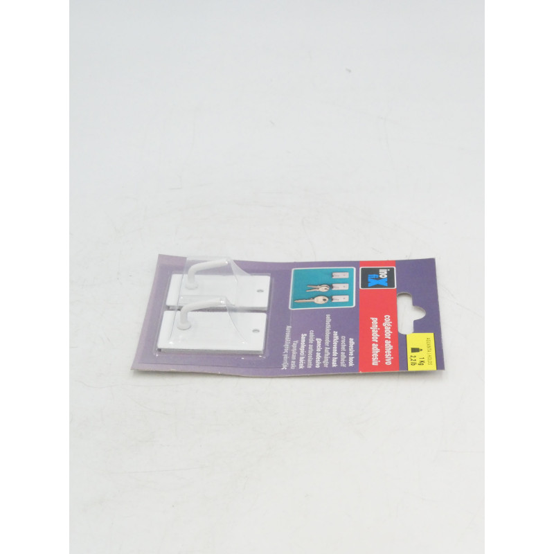 Inofix Colgador Adhesivo Acero Blanco 2 Ud
