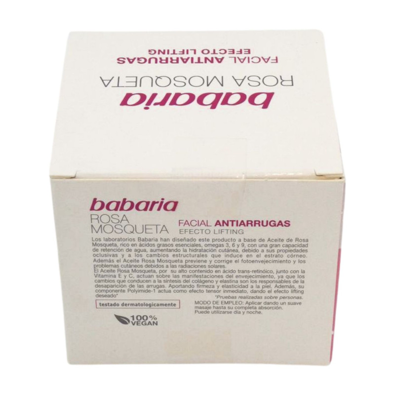 Babaria Crema Facial Antiarrugas Rosa Mosqueta 