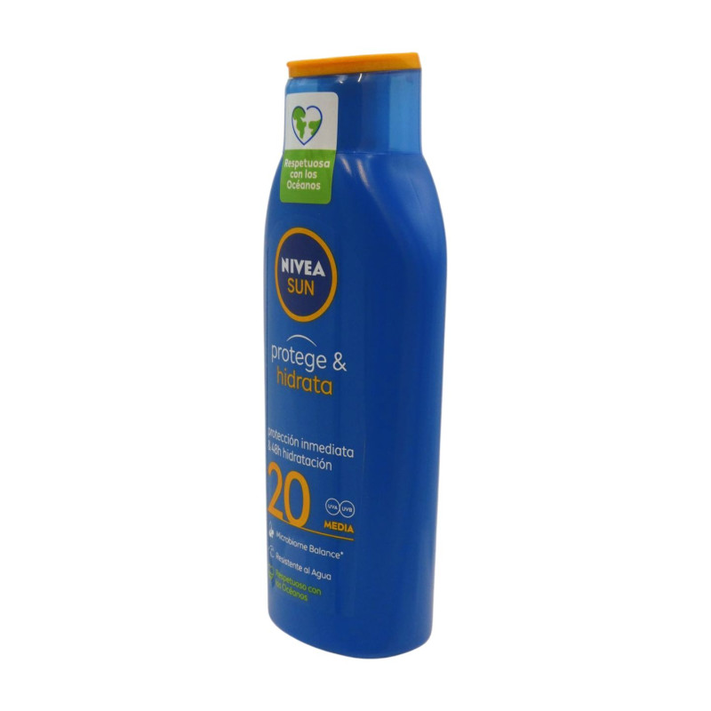 Nivea Sun Solar Leche 400 Ml Spf20 Protege & Hidrata