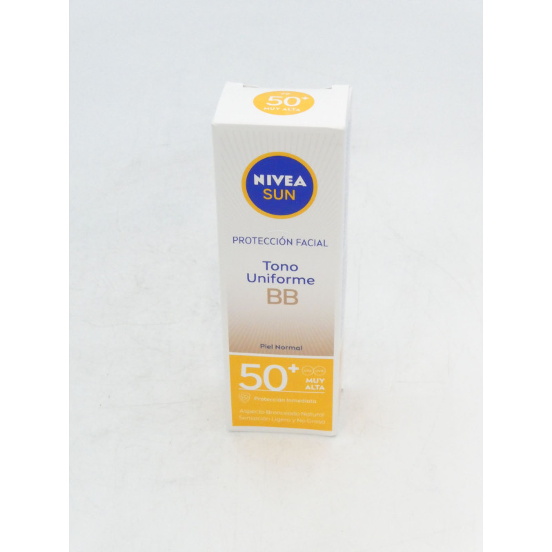 Nivea Sun Solar Facial 50 Ml Spf50 Brillos Con Color