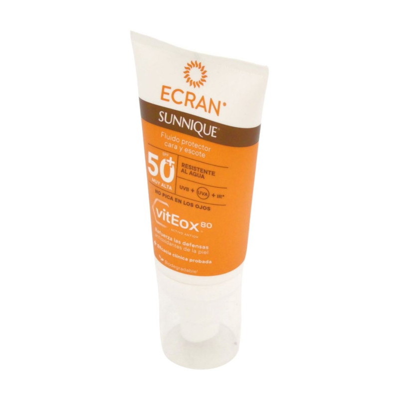 Ecran Fluido Solar Cara y Escote 50 ml Spf 50+ 
