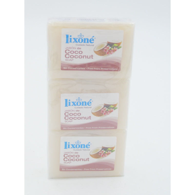 Lixone Jabon Coco Pastilla (3) 125Gr