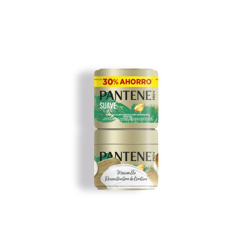 Pantene Pro-V Mascarilla 2X300 Suave Y Liso 