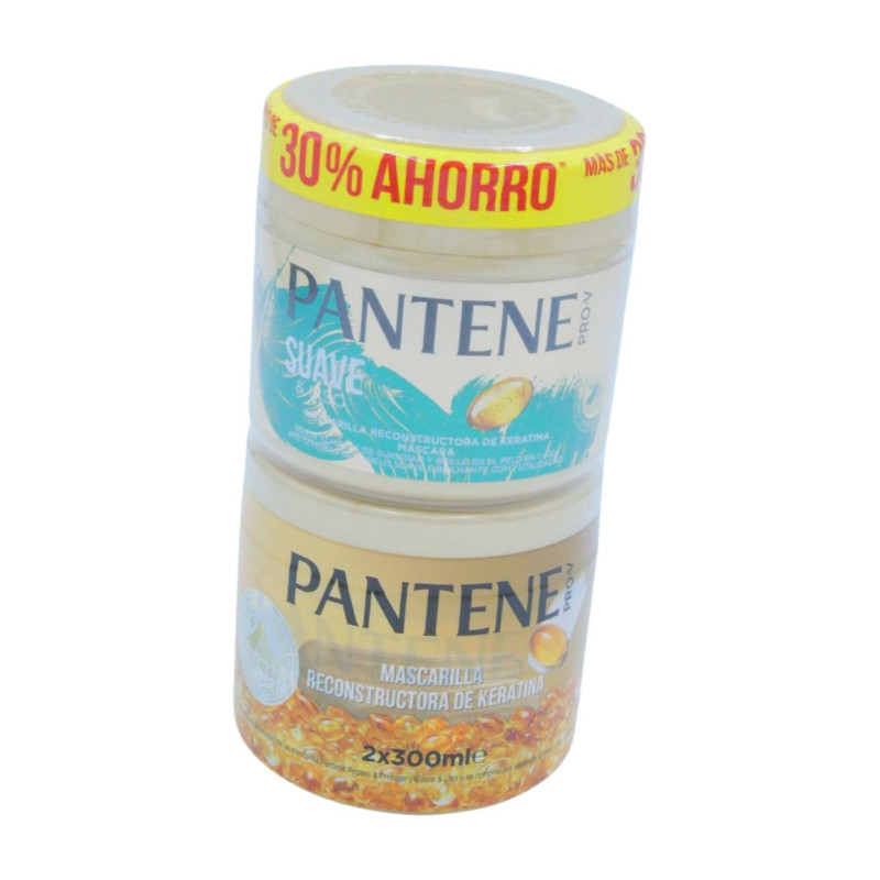 Pantene Pro-V Mascarilla 2X300 Suave Y Liso 