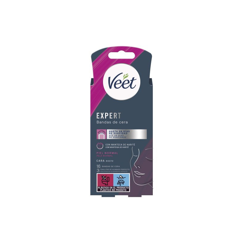 Veet Bandas Cera Fria Facial 20 Ud
