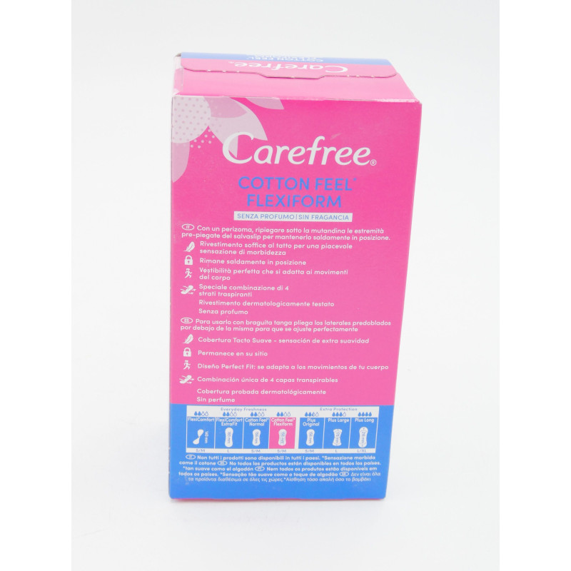 Carefree Protegeslip Flexiform Sin Fragancia 30 Ud 