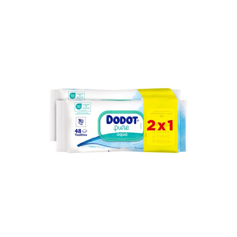 Dodot Toallitas Aqua  Pure (48 Ud.) 2X1