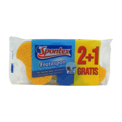 Estropajo Fibra con Esponja (2 Ud+1 Ud)