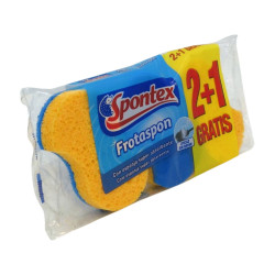 Spontex Estropajo Fibra con Esponja (2 Ud+1 Ud)