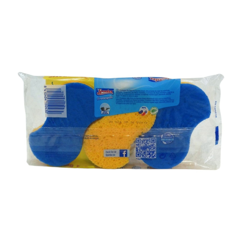 Estropajo Fibra con Esponja (2 Ud+1 Ud)