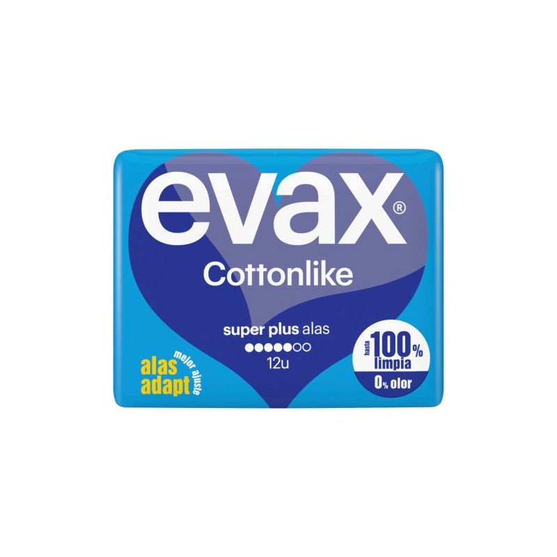 Evax Cottonlike Super Alas Plus (12 Ud.)