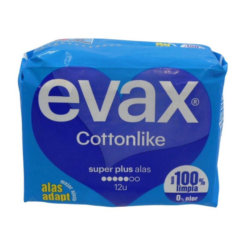 Evax Cottonlike Super Alas Plus (12 Ud.)