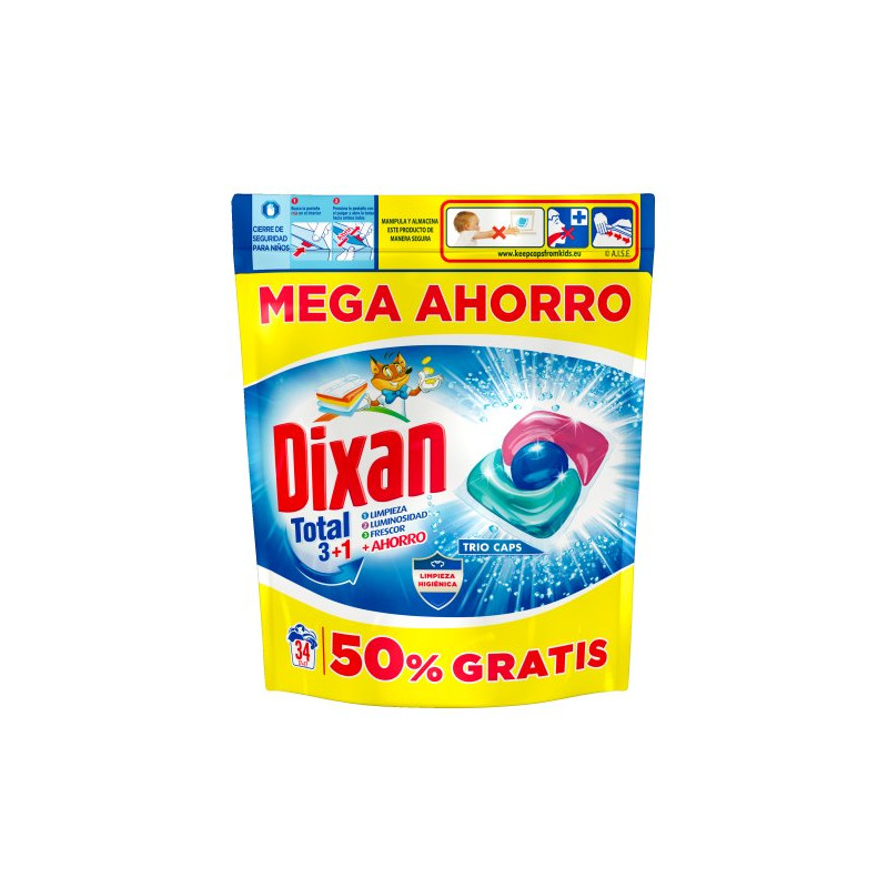 Dixan Detergente Trio Caps (34 D)