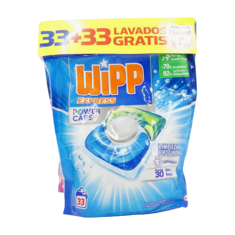 Wipp Detergente Power Caps (33+33 Dosis)