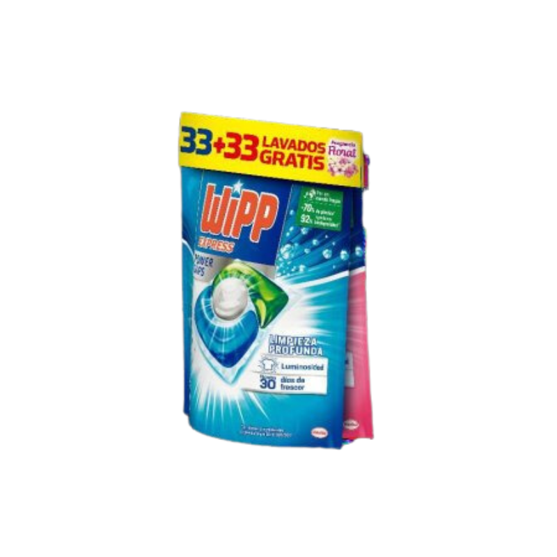 Wipp Detergente Power Caps (33+33 Dosis)