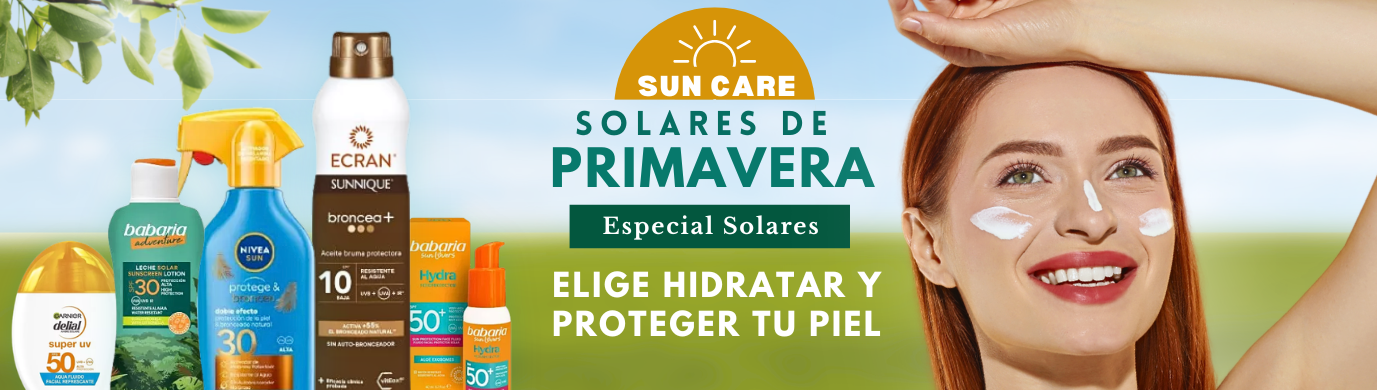 Protección solares, primavera, bronceadores,hidratación de la piel.